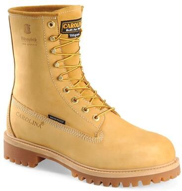 "Carolina Jourrneyman 8"" Waterproof Insulated - Mens 11 Gold,Tan Boot D"