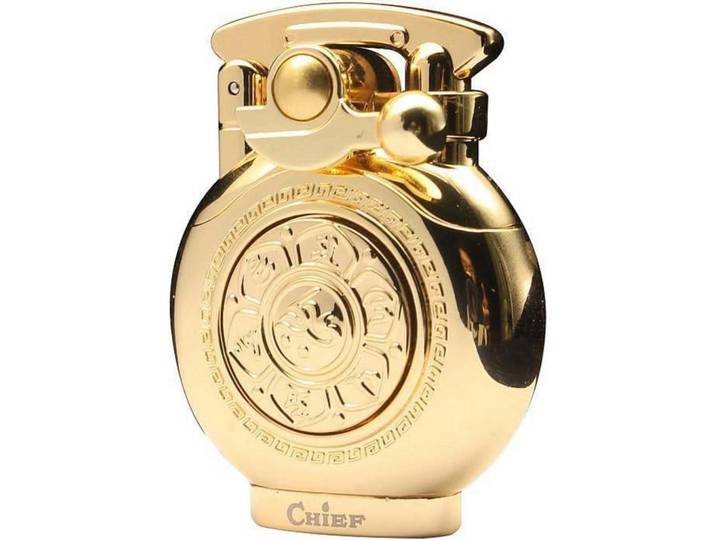 Feuerzeug Vintage Gold, Goldfarben, Metall, 4x1.2x7 cm, Küchenzubehör, Küchenhelfer