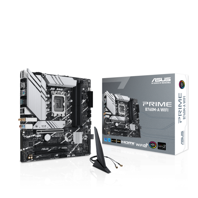 ASUS PRIME B760M-A WIFI mATX Mainboard - Sockel 1700