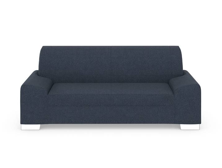 2,5-Sitzer Sofa, Feinstruktur, Blau, 214×93×85 cm, Kubisches Design, Modern, Domo-collection
