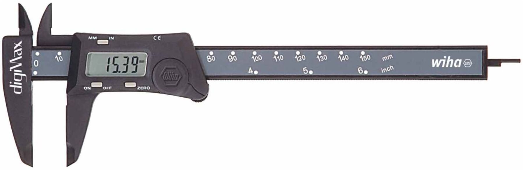 Wiha Messschieber digiMax® digital Ablesung 0,01 mm 150 mm (29422)