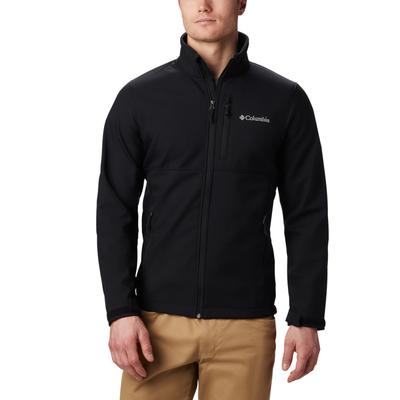 Softshelljacke COLUMBIA "Ascender Softshell Jacket", Herren, Gr. S, schwarz, Softshell, Obermaterial: 100% Polyester. Futter: 100% Polyester, normal, hoch geschlossener Ausschnitt, mit Klettverschluss, Jacken Softshelljacke, wasser- und...