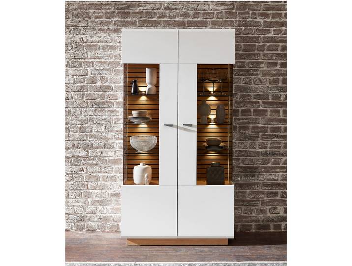 FABINA Vitrine II, Material Dekorspanplatte, Artisan Eiche
