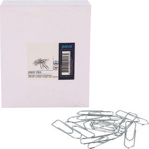Pavo Büroklammern 32mm, silber, verzinkt, 1000 Stück