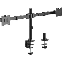 Equip 17"-35" Hochleistungs-Tischhalterung für zwei Monitore mit Gelenkfunktion