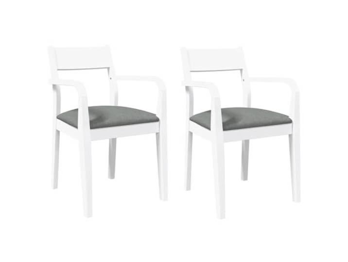HKLGBVCR Esszimmerstühle mit Kissen, 2 Stück, weiß, Massivholz Massives stoßfestes Gummibaumholz, inklusive Kissen, ergonomische Rückenlehnen, Ess- und Wohnzimmer