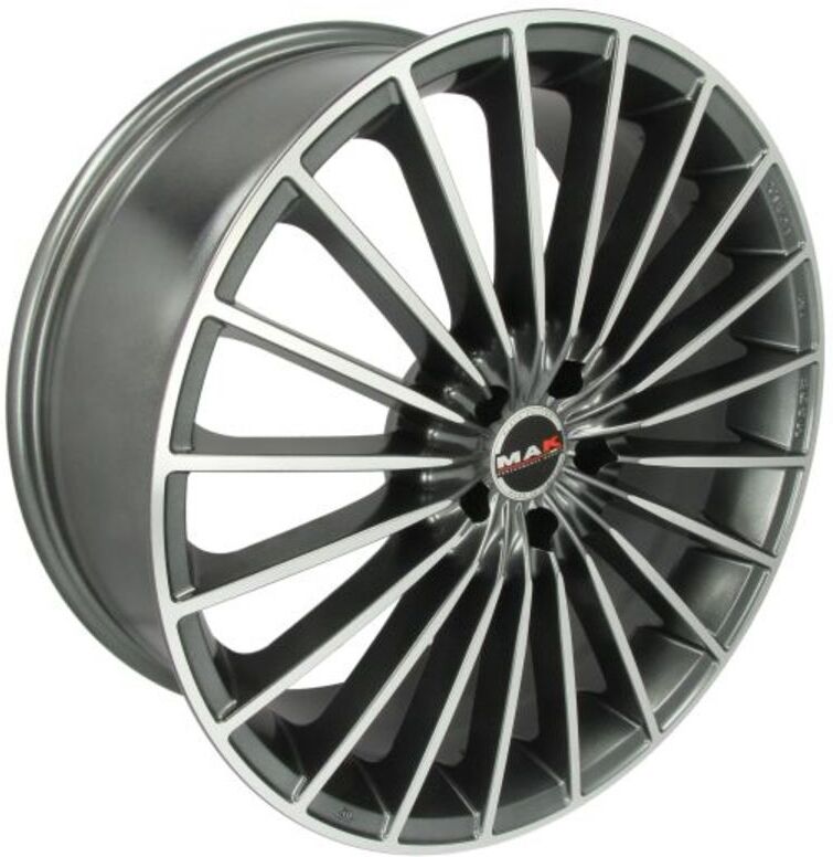 Alufelge 19 zoll MAK Volare 5x100 8J ET35, Farbe Gunmettal