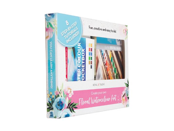 Aquarell-Set mit Blumenmotiv