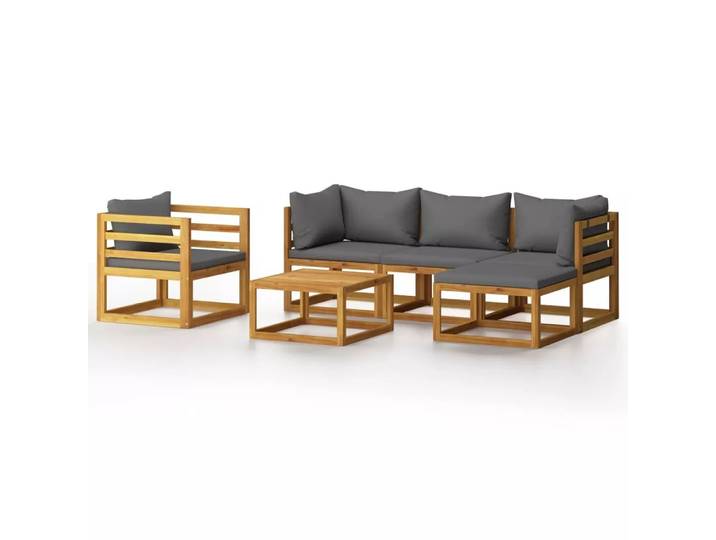 VidaXL - Garten-lounge-set akazienholz, One Size, Grau