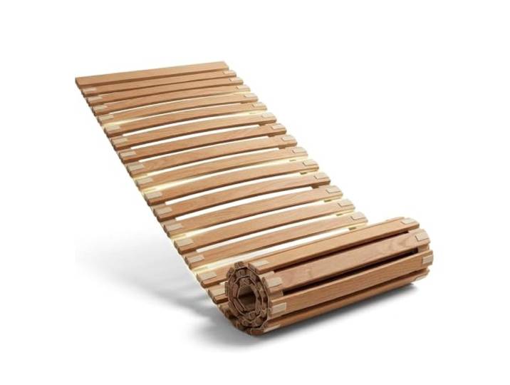 Geborgenschlafen Rollattenrost - Metallfreier lattenrost 90x200cm mit 23 stabile Holzlatten für sicheren Halt Flexibel & Haltbar Rollrost 90x200cm für alle Bettgestelle mit völlig Geräuschlos Design