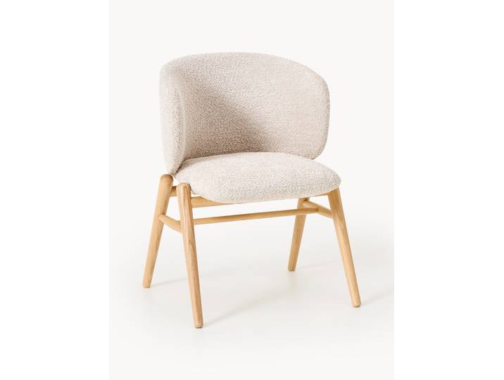 Chaise rembourrée en peluche-bouclette Kris