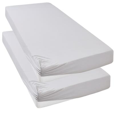 Spannbettlaken OTTO HOME "Strawberry in uni oder bunten Rainbow-Colors", grau (silbergrau), B:90cm L:200cm, Jersey, Obermaterial: 50% Baumwolle, 50% Polyester, Bettlaken, Spannbettlaken, Bettlaken für Matratzen bis 18cm Höhe, Spannbetttuch mit...