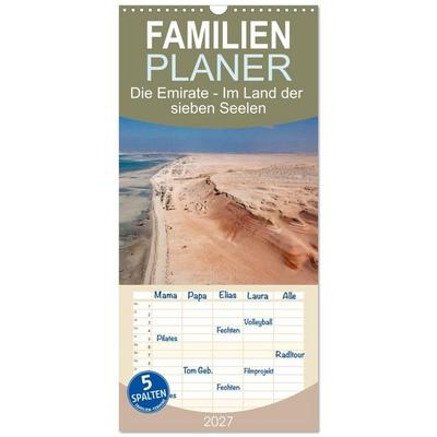 Familienplaner 2027 - Die Emirate - Im Land der sieben Seelen mit 5 Spalten (Wandkalender, 21 x 45 cm) CALVENDO
