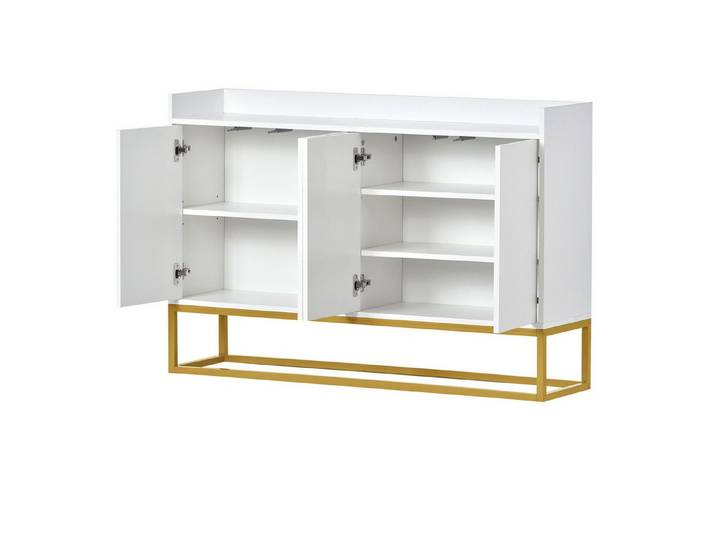 Yorbay Sideboard Moderner 4-türig Beistellschrank Buffetschrank, für Esszimmer, Wohnzimmer, Küche