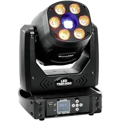 Eurolite LED TMH-H90 Hybrid Moving-Head Spot/Wash COB (90 W, LED), Scheinwerfer, Schwarz