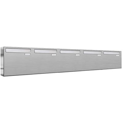 AL Briefkastensysteme 5 Fächer Premium Edelstahl Durchwurf Briefkasten Anlage für Post A4, modern, robust, wetterfest, Artikelnummer: 331V5DZ5