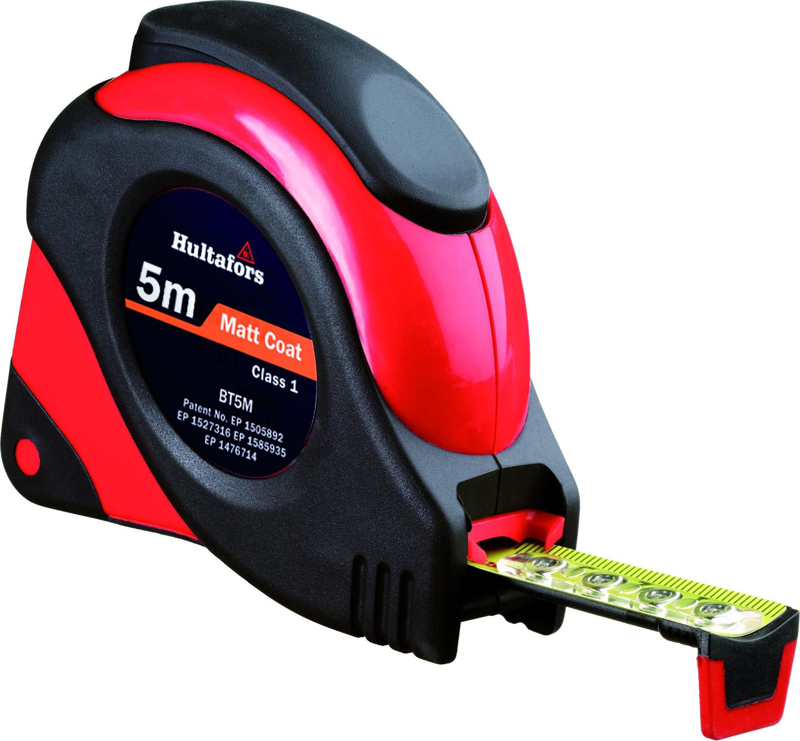 Hultafors Meetlint BT van staal met matte afwerking, lengte: 5 m, breedte: 19 mm