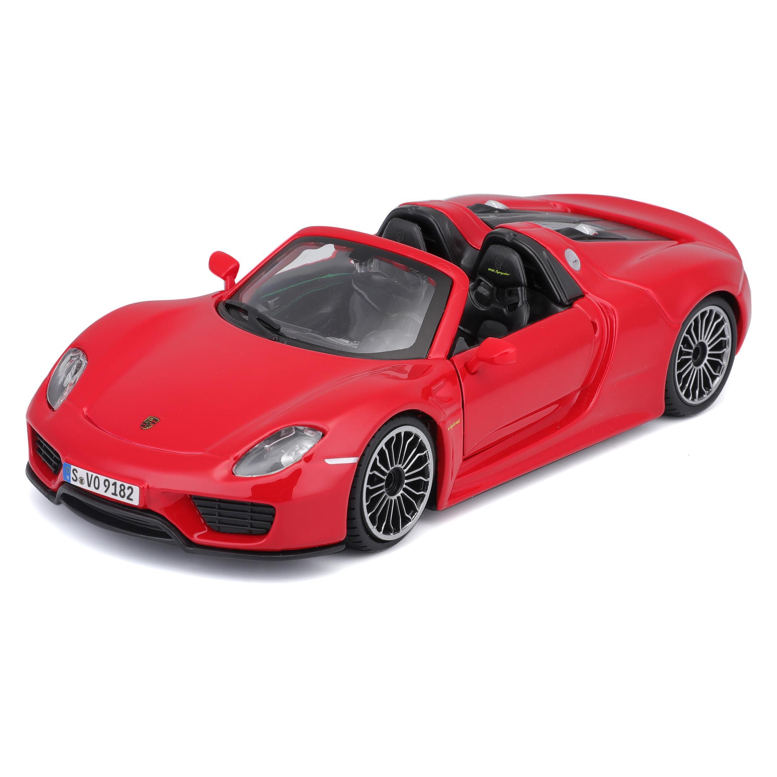 Bburago PLUS Porsche 918 Spyder Rot / Massstab 1:24 (43BB21076RD)