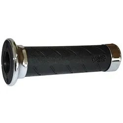 Progrip Griffgummi 862 Schwarz / Chrom Paar Ø22/25mm Länge 140mm