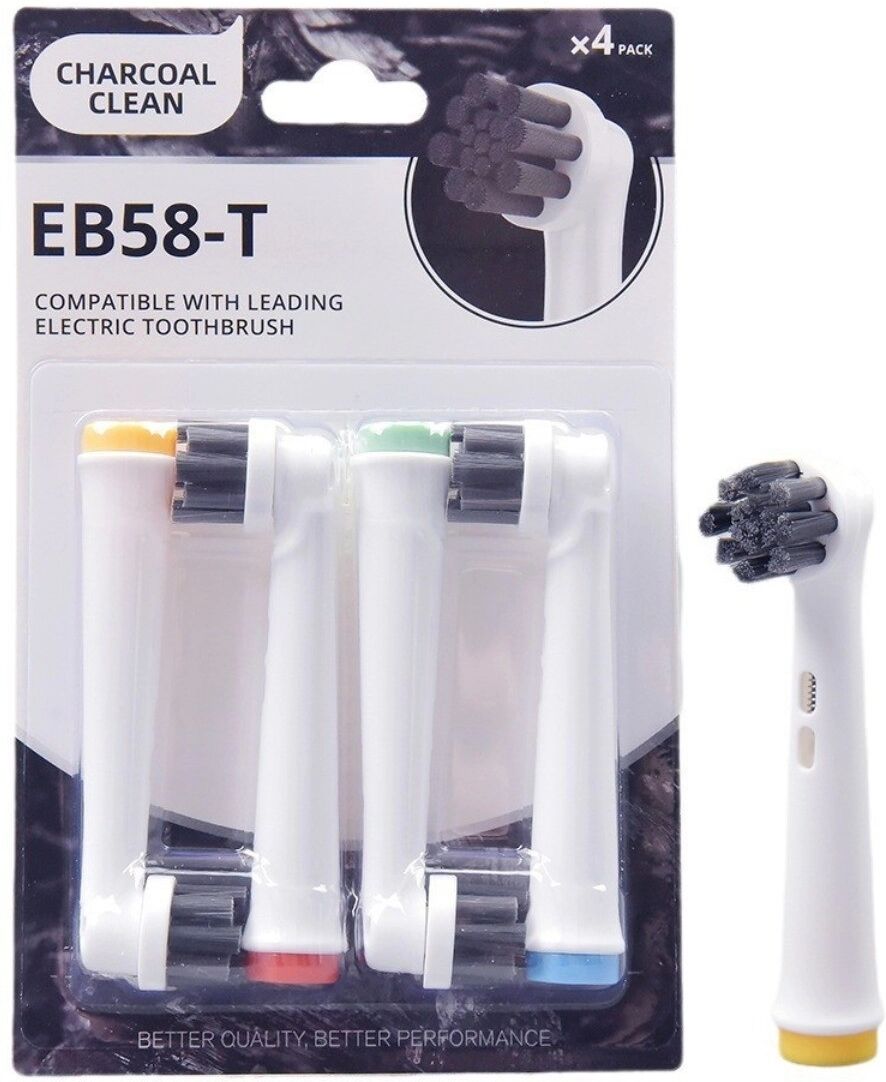 INF Ersatzbürsten für elektrische Zahnbürste 2-Karten-Set – 8 POM DuPont runde Köpfe, kompatibel mit Braun Oral-B Modellen