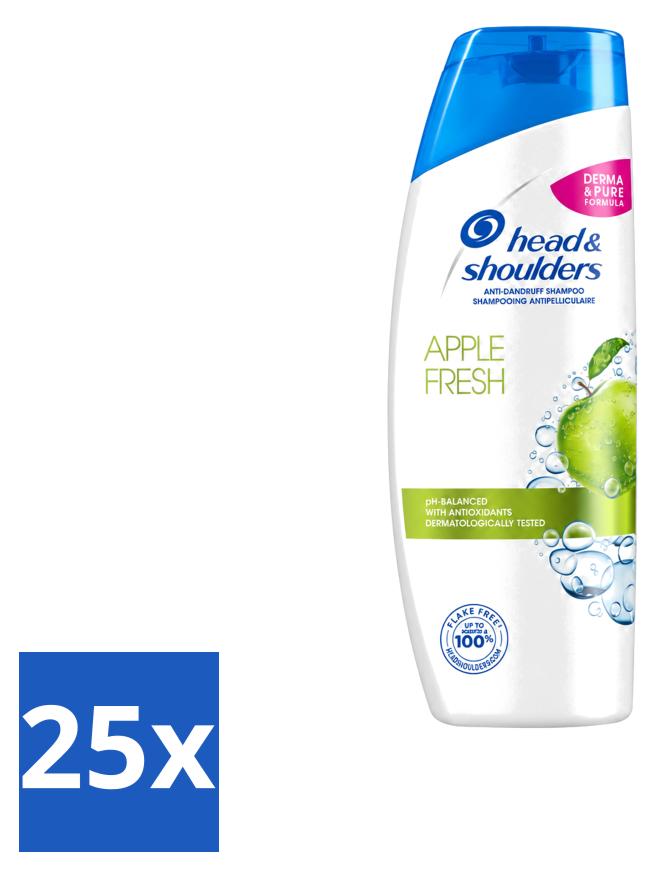 25 x Head & Shoulders Apple Fresh Anti-Schuppen-Shampoo - 1 Liter - Vorteilspackung - 25 Stücke