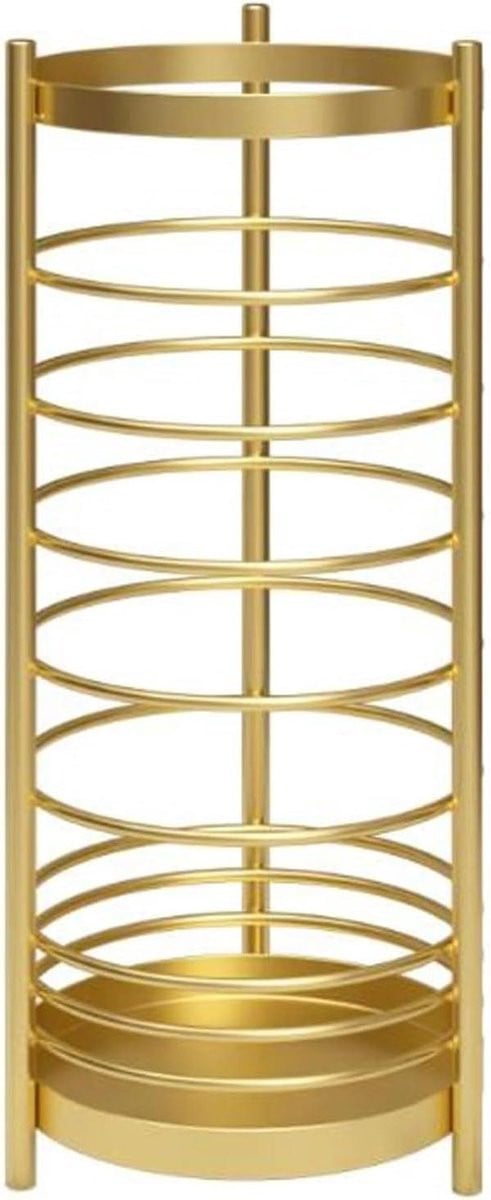 Gouden parapluhouder met verwijderbare lekbak, Breedte: 24,5 cm, Hoogte: 58 cm