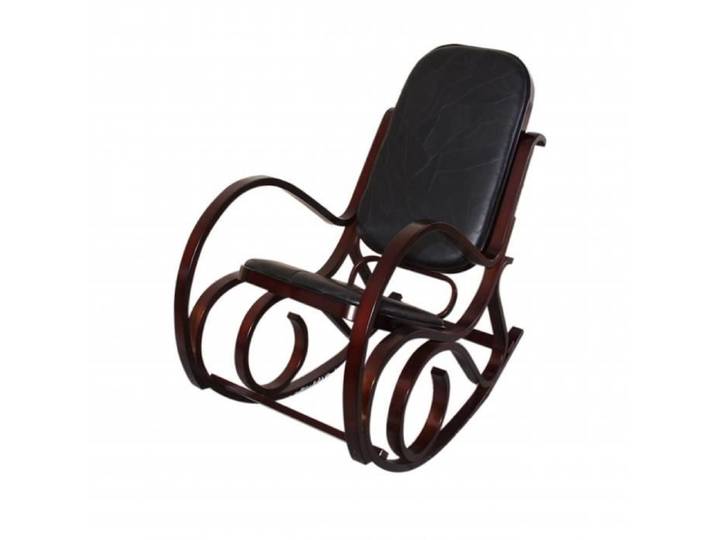Fauteuil à bascule Tokyo imitation noyer noir - MYCOCOONING - Adulte - Noir