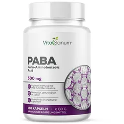 VitaSanum®- PABA (Para-Aminobenzoesäure) 500 mg 120 Kapseln