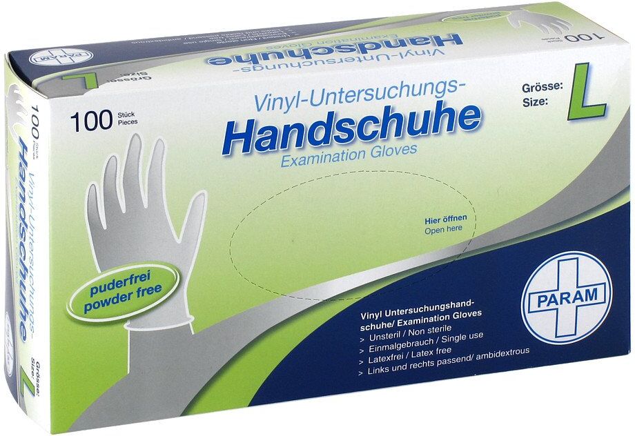 Handschuhe Einmal Vinyl puderfrei L