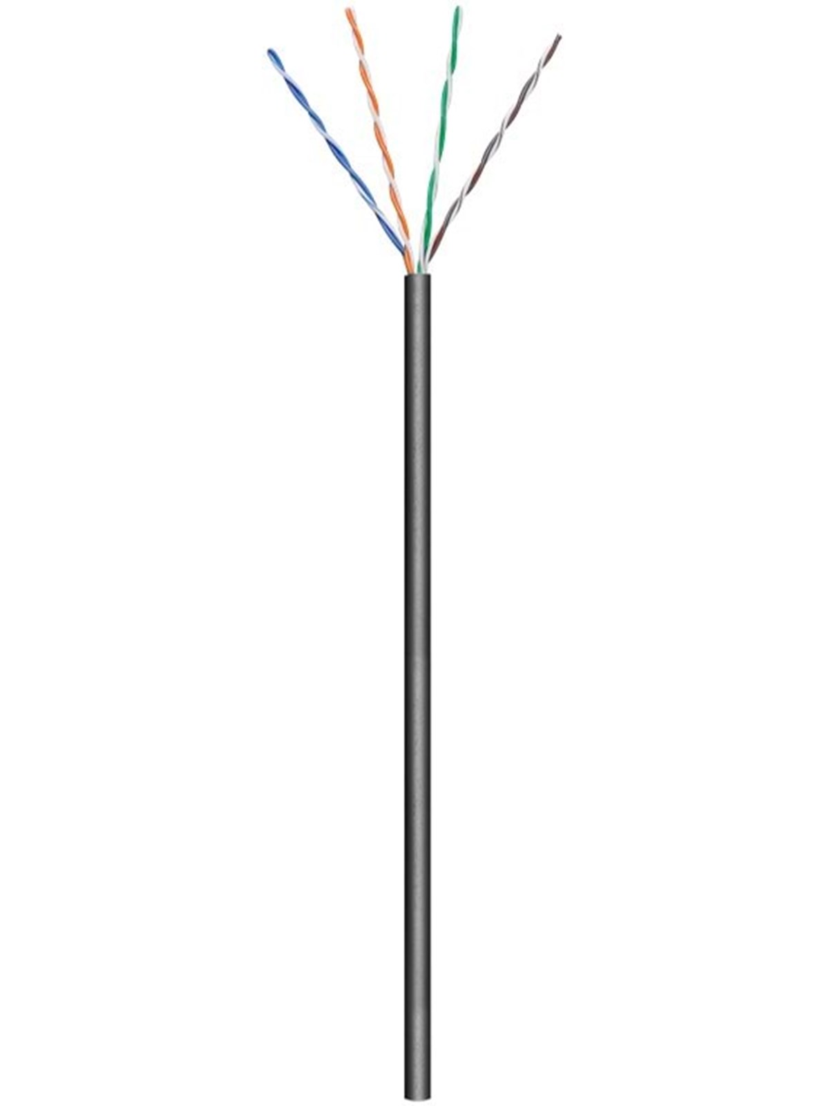 Pro CAT 6 outdoor network cable U/UTP black 100 m - Schwarz - 100m