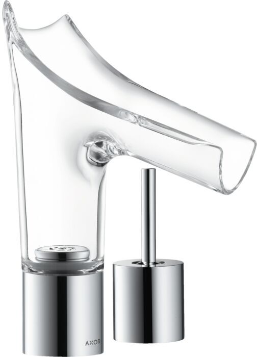 Hansgrohe Axor Starck V 110 Waschtischarmatur 12115000, 2 Loch, chrom, Glasauslauf, Joystick