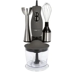 Clatronic 3-in-1 Stabmixer SMS 3777, Stabmixer, Silber, Grau