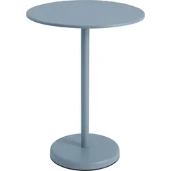 Linear Couchtisch rund 70 x 95 cm, gedämpftes Blau