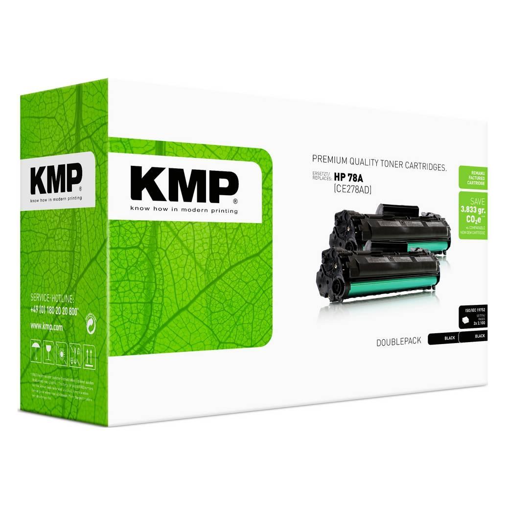 KMP Toner Doublepack H T152D, Schwarz/Schwarz (BK) (1230,0021)