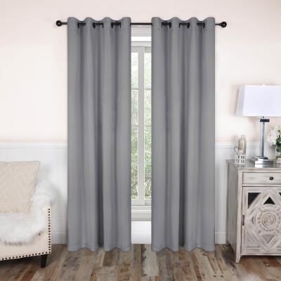 Superior Modern Solid Washable Room Darkening Curtains, Set of 2 Panels