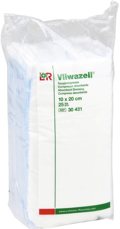 Vliwazell Saugkompressen 10x20 cm unsteril