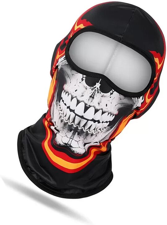 INF Totenkopf-Druck Fahrrad Gesichtsmaske - Atmungsaktive Motorrad Sturmhaube