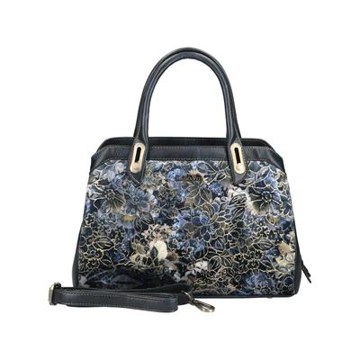 Henkeltasche LAURA VITA "LAURA VITA Taschen Lederimitat/Textil", Damen, Gr. onesize, bunt (blau), Lederimitat, Taschen