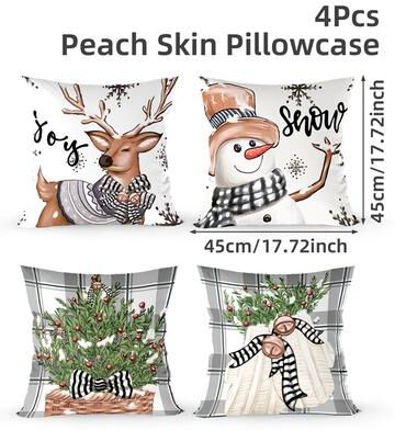 Daily Deals Depot Home Decorations Christmas Ornament Pillow Case, Merry Christmas Cushion Cover, New Year Gifts, Navidad Gifts style 5