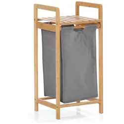Lumaland Wäschekorb Bambus 33x33x73cm holzfarben/beige Wäschesack ausziehbar