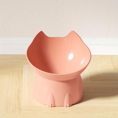 Uplift Picks Elevated Cat Bowl Tilted Cat Feeding Bowl Anti Tip Raised Pet Food Dish pink