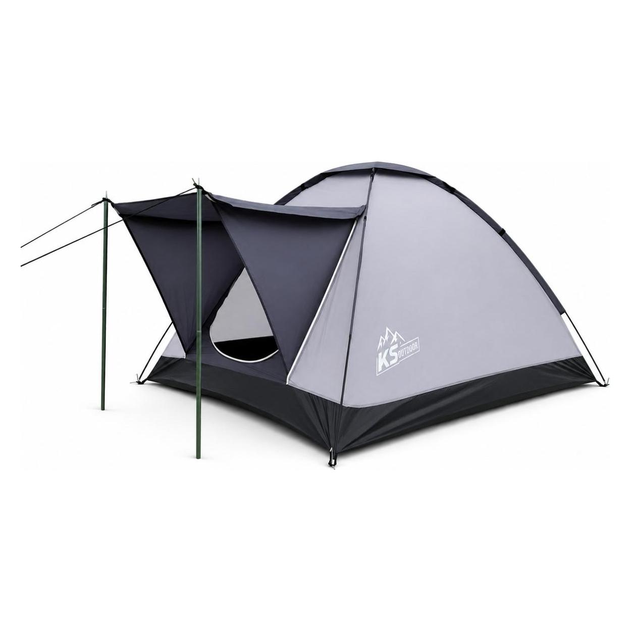 Kubi Sport KS OUTDOOR - Wasserdichtes Kopulowy-Zelt für 2-3 Personen, grau, 200 x 150 x 100 cm (Kuppelzelt) (76181542)