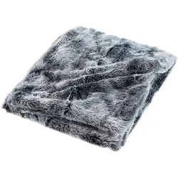 Douceur D'intérieur, Decke, Superweiche Kuscheldecke in luxuriöser Felloptik, 125 x 150 cm, Grau (150 x 125 cm)