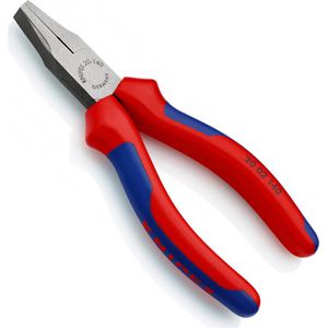 Knipex Flachzange 2002140, 140mm, Mehrkomponenten-Hülle, schwarz atramentiert
