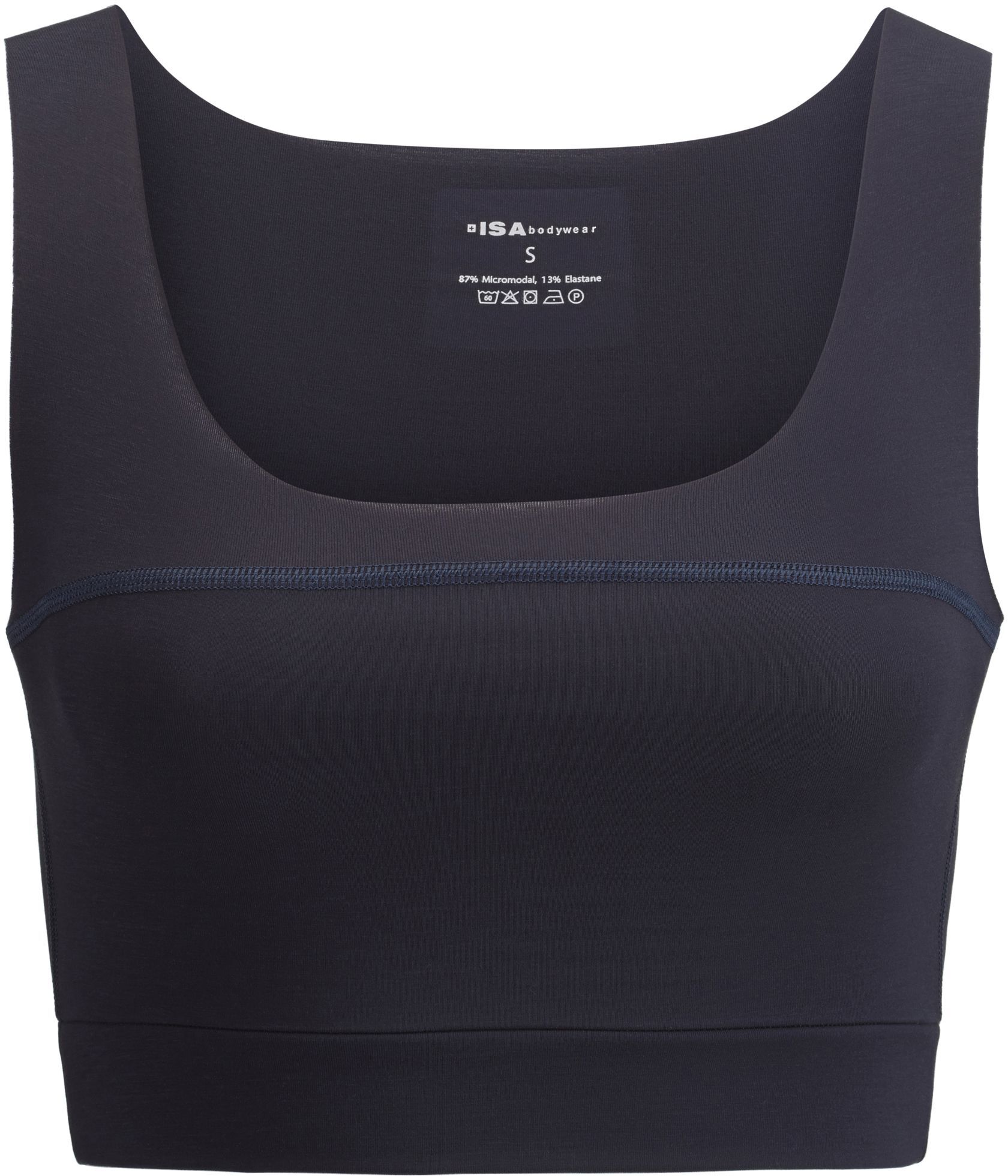 Bustier ISA BODYWEAR "Bustier", Damen, Gr. L, N-Gr, blau (dunkelblau), Obermaterial: 87% Modal CMD. 13% Elasthan EL., BHs Bustier dunkelblau L, N-Gr