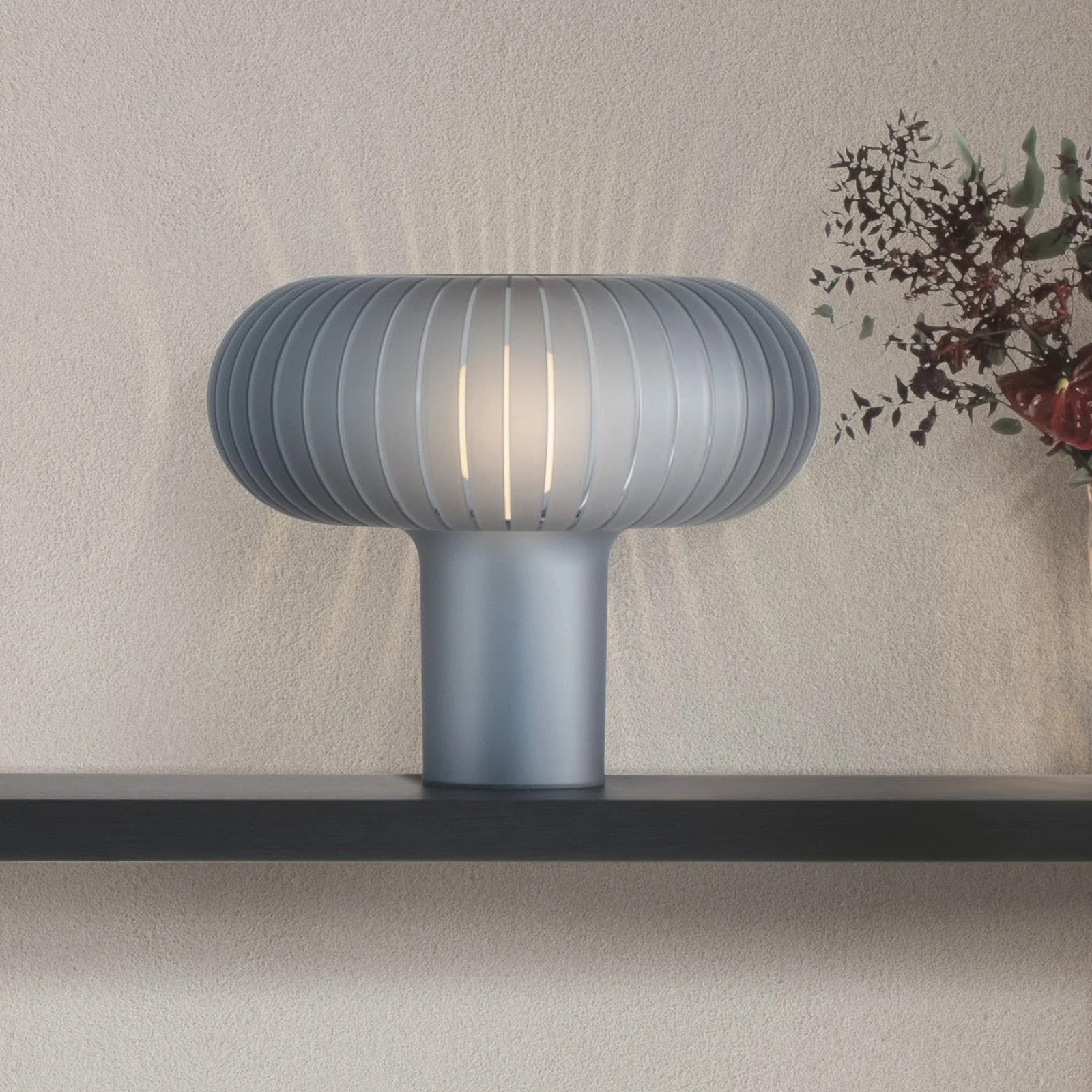 Kartell Teresa Frozen Tafellamp, Hemelsblauw, Dimbaar, E27, Mushroom Design