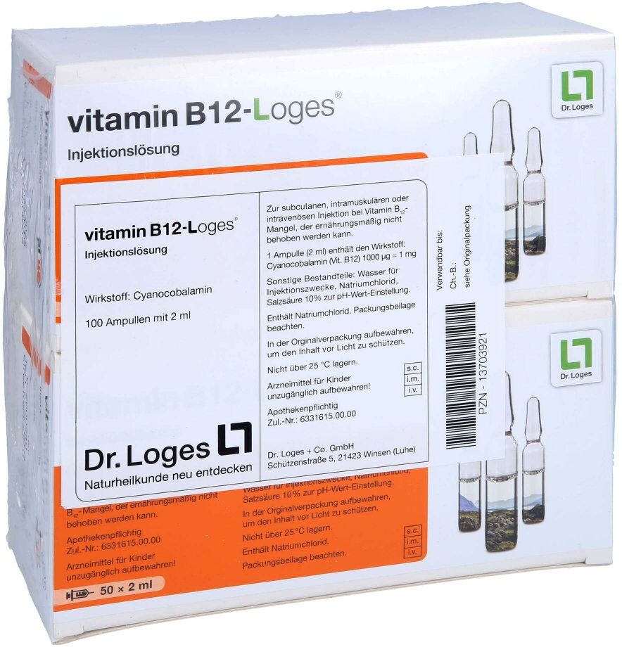 Vitamin B12-loges Injektionslösung Ampullen