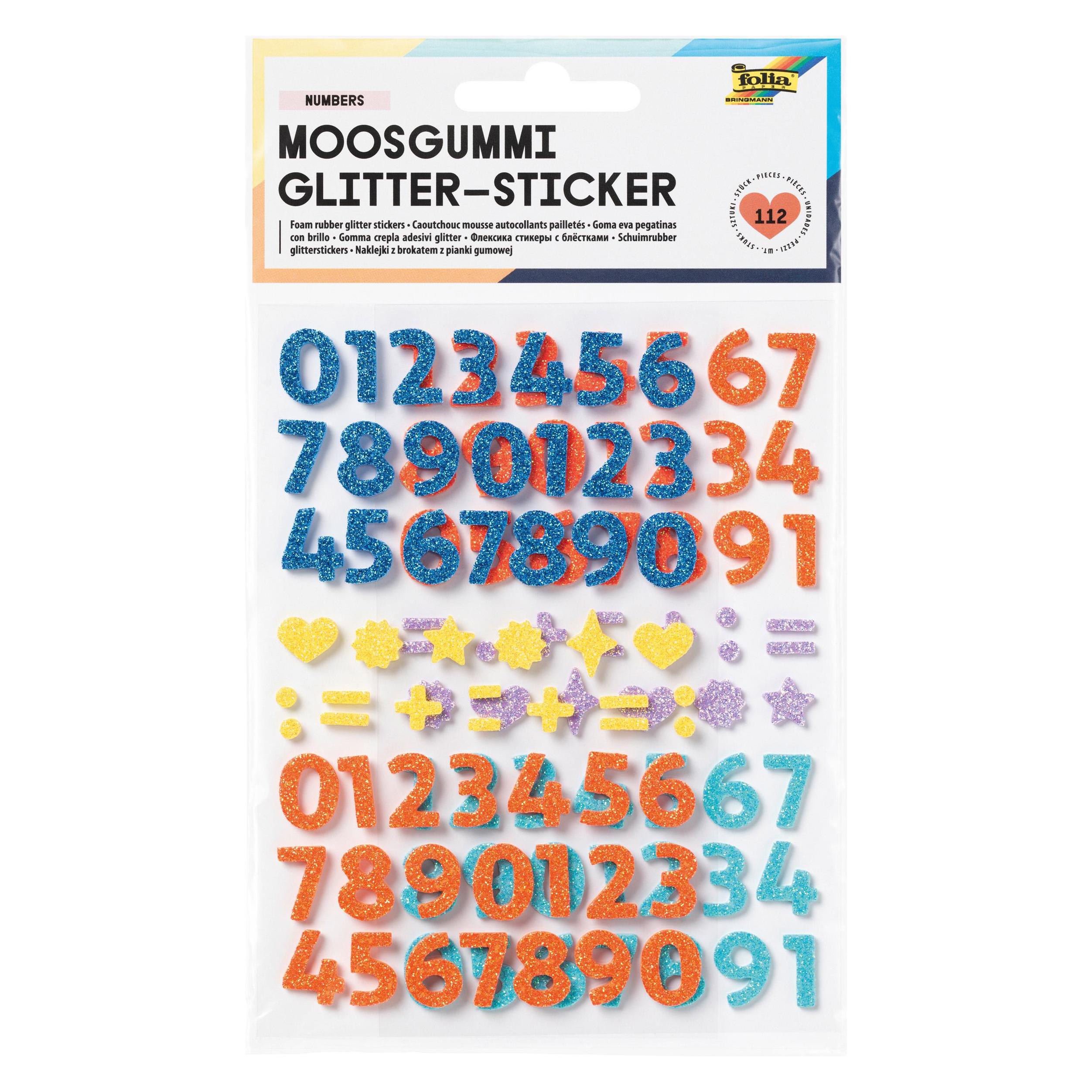 Folia Moosgummi Glitter-Sticker (23778)
