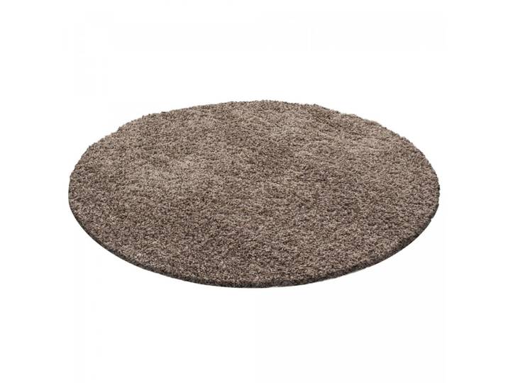 Tapis shaggy 120x120 rond mocca