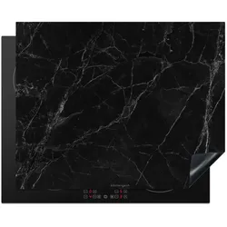 HERDABDECKPLATTE Schwarz - Marmor Herdabdeckung Induktionsfeld 65x52 cm